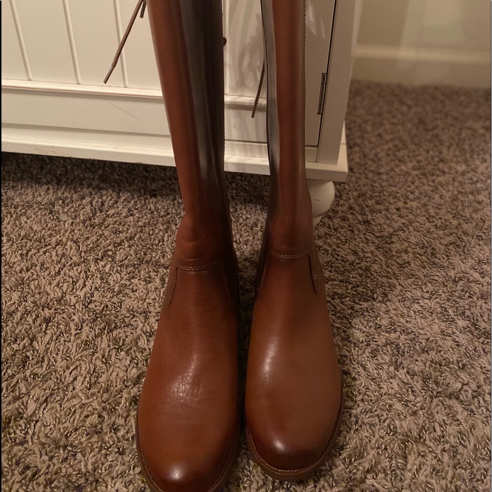 Leather riding boots